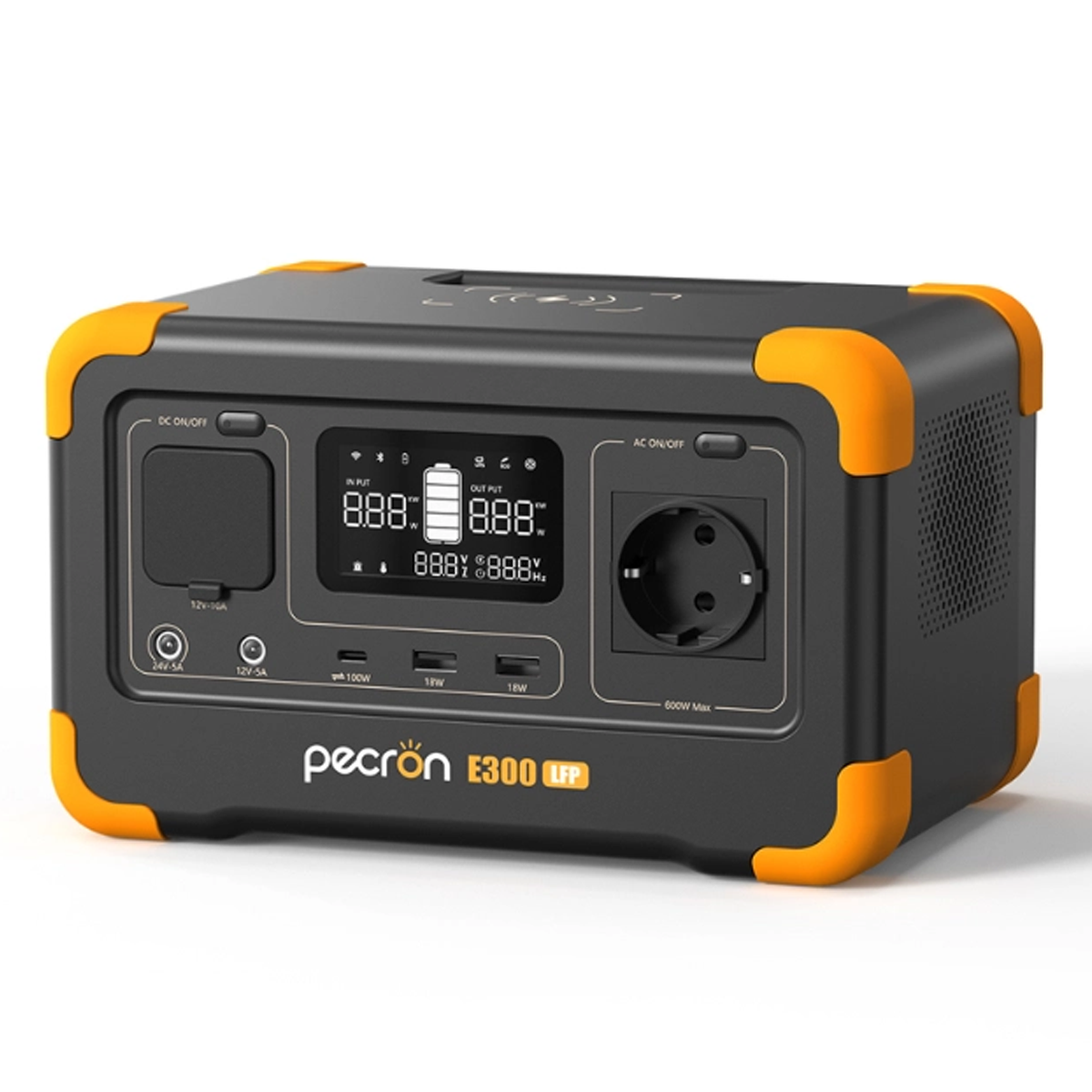 پاور استیشن پکرون مدل E300 LFP 600W ظرفیت ٢٨٨ میلی آمپر ساعت