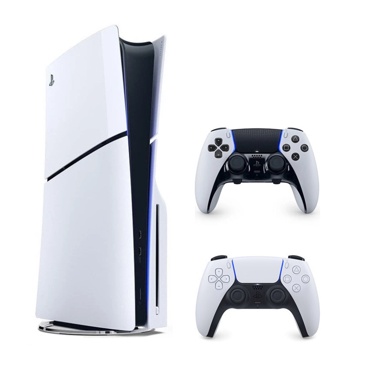 پلی استیشن 5 اسلیم دیسک خور اروپا سفید 1 ترابایت + DualSense Edge