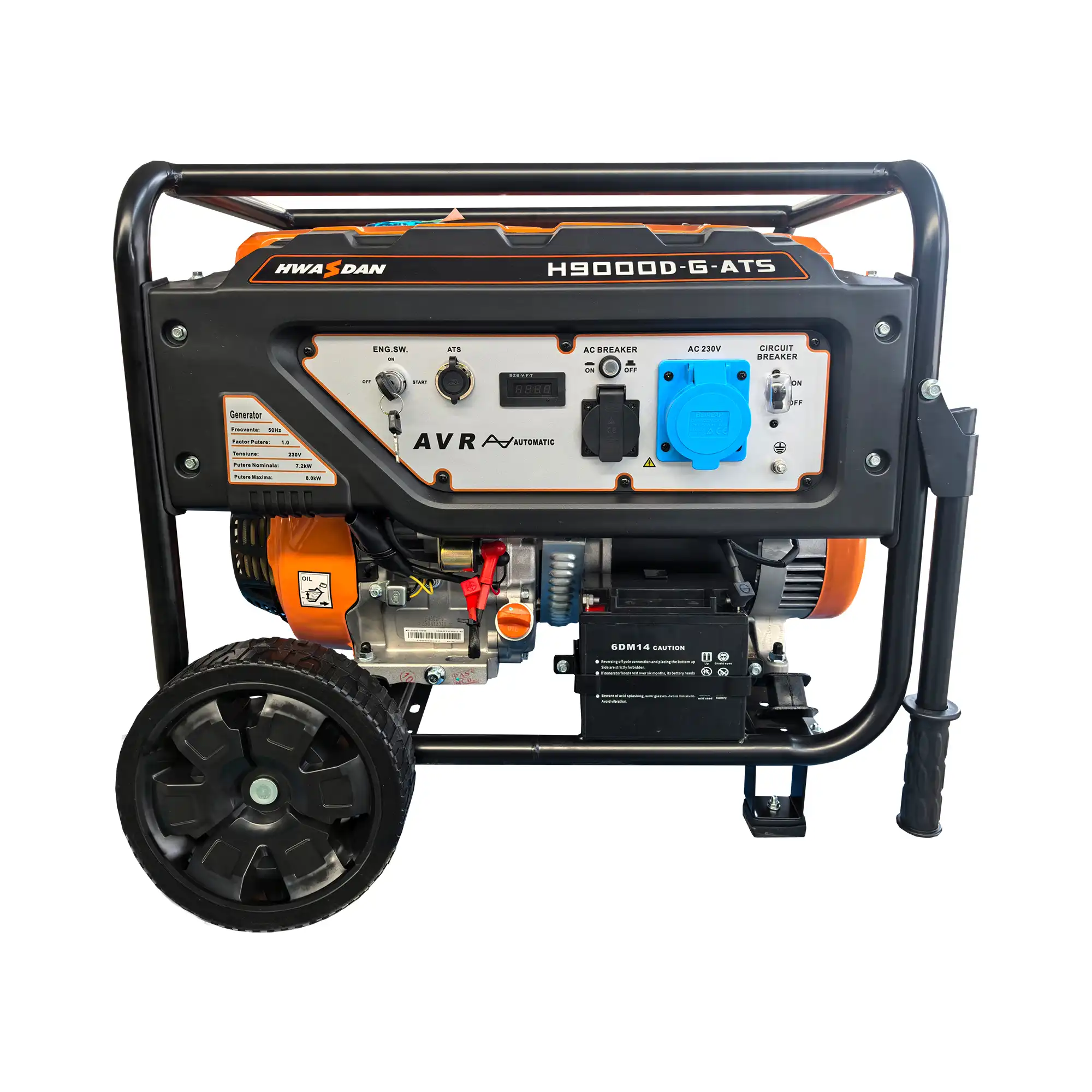 موتور برق هواسدان 7.2 کیلو وات بنزینی اپن فریم مدل H9000D-G-ATS