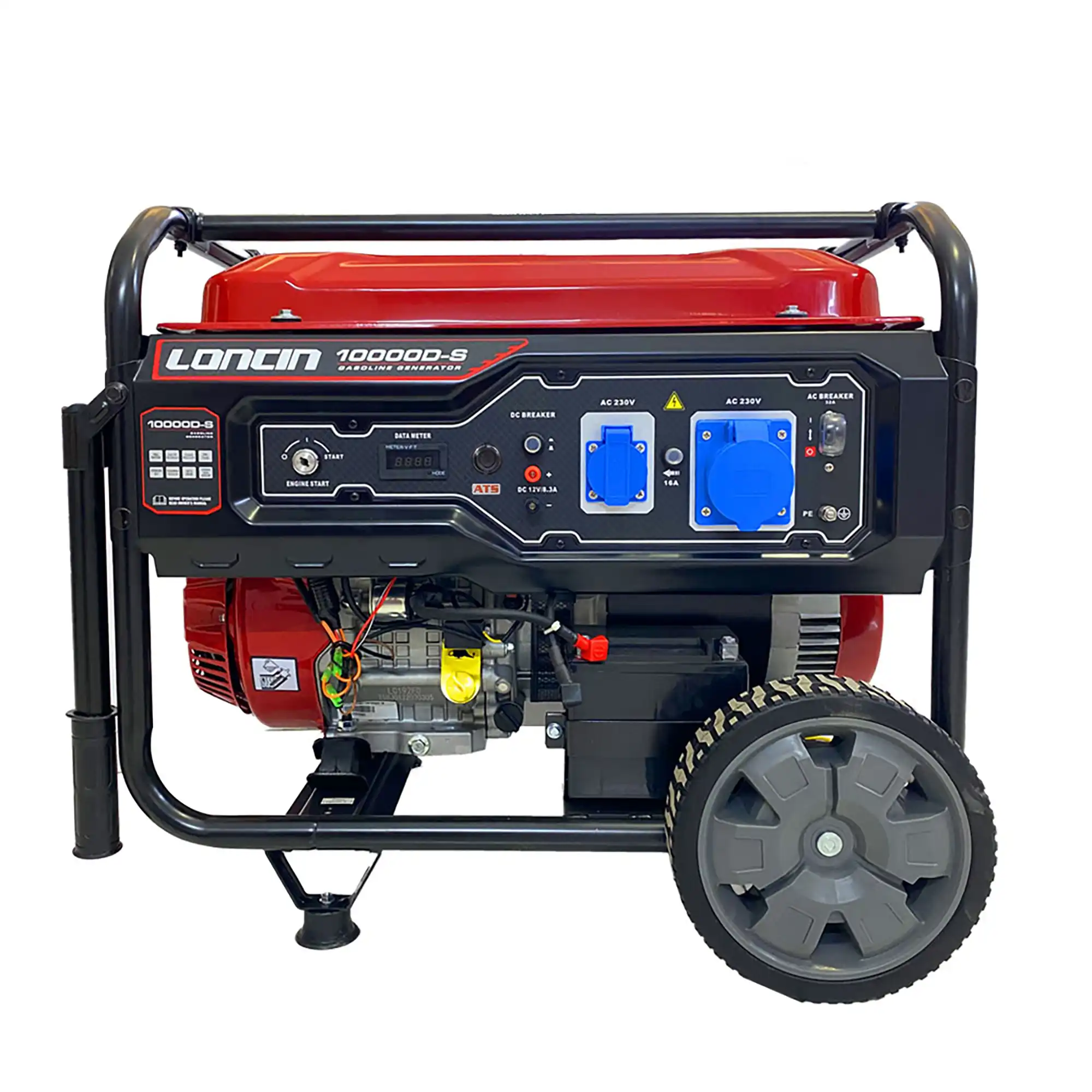 موتور برق لانسین 7.7 کیلو وات بنزینی اپن فریم مدل LC10000D-S ATS قرمز